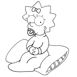Simpsons Coloring Pages Kids Simpson Print Homer Cartoons Drawings Cute Characters Drawing Printable Great