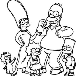 Cool Simpson Coloring Pages Simpsons Cartoon