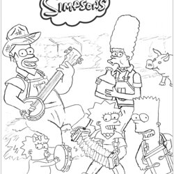 Super Image Of The Simpsons To Print And Color Kids Coloring Pages Characters Incredible Children For