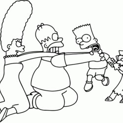 Admirable Simpsons Coloring Pages To Print Out Home Simpson Characters Lisa Homer Marge Bart Sheets Drawing