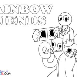 Wonderful Rainbow Friends Para Coloring Page