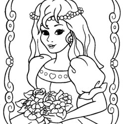 Superior Princess Coloring Pages Kids Children Princesses Entertain Overall Activity Through Great