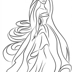 Wonderful Princess Coloring Pages Best For Kids Printable Belle Gown