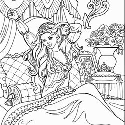 Admirable Print Download Princess Coloring Pages Support The Child Activity Princesses Color Page
