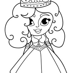 Matchless Cartoon Princess Coloring Page Printable Pages Print Drawing Book