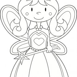 Free Princess Coloring Download Pages Fairy Fairies Kids Print Colouring Color Tooth Printable Princesses