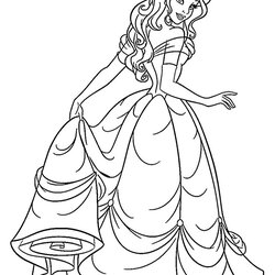 Exceptional Princess Coloring Pages Best For Kids Belle