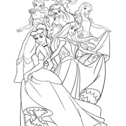 Princess Coloring Pages Best For Kids Disney Princesses Crown