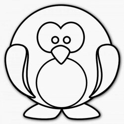 Smashing Coloring Pages Cute And Easy Free Printable Penguin Penguins Kids Color Christmas Outline Colouring