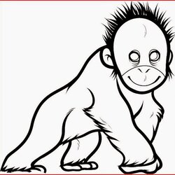 Superlative Coloring Pages Cute And Easy Free Printable Orangutan Baby Animals Animal Orangutans Print Babies