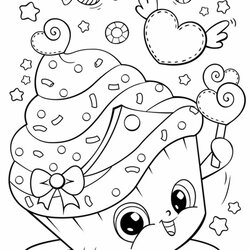 Champion Printable Easy Cute Coloring Pages Cupcake Heart