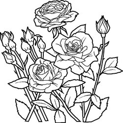 Marvelous Kids Under Flowers Coloring Pages Flower Printable Color Colouring Print Adults Sheet