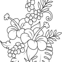 Terrific Free Easy To Print Flower Coloring Pages Color