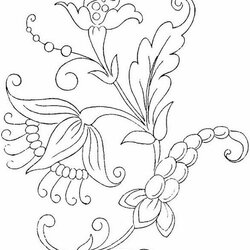 Tremendous Free Printable Flower Coloring Pages For Kids Best Patterns Embroidery Print Floral Jacobean