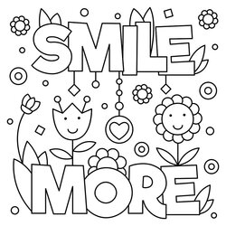 Spiffing Inspirational Quotes Coloring Pages Home Inspiring Quote October Printable Smile Kids Sheets Print