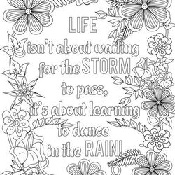Wonderful Inspiring Quote Coloring Pages Ideas Free Sheets Adult