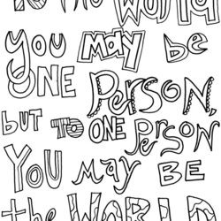 Brilliant Inspirational Quote Coloring Pages Doodle Art Alley Person But Orig