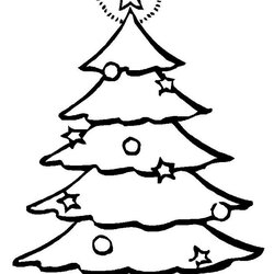 Superior Foliage Themed Christmas Coloring Pages Tree