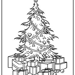 Brilliant Christmas Tree Coloring Pages Updated