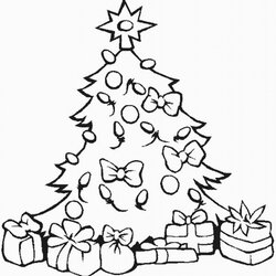Matchless Get This Free Christmas Tree Coloring Pages To Print Presents Ornaments Lovely Kids Color