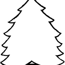 Eminent Christmas Tree Coloring Child Pages Blank Printable Trees Outline Template Holiday Plain Print
