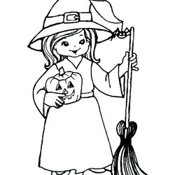Brilliant Witch Coloring Pages For Adults At Free Printable Halloween Kids Sheets Witches Colouring Cute