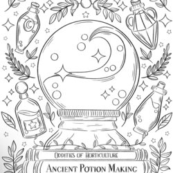 Perfect Witch Coloring Pages Crystal Page