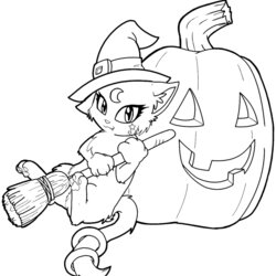 Terrific Free Printable Witch Coloring Pages For Kids