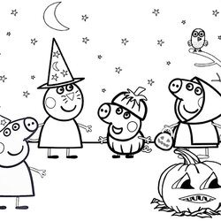 Peerless Coloring Pages At Free Download Pig Christmas Kids Printable Halloween Color Drawing Book Friends