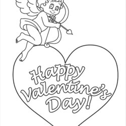 Legit Free Printable Valentine Coloring Pages For Kids Valentines Cupid Heart Print Colouring Happy Color