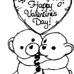 Happy Valentines Day Coloring Pages At Free Valentine Printable Kids Bear Sheets Crayola Bears Color Print