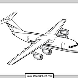 Free Airplane Coloring Pages For Kids Printable Jet Page