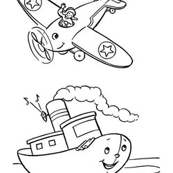 Matchless Airplane Coloring Pages Kids Airplanes Printable Drawing Kid Things Preschool Go Under Over Color