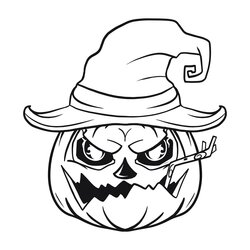 Fine Best Scary Halloween Coloring Pages Free