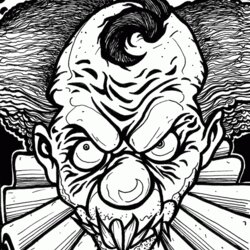 Out Of This World Coloring Page Home Monster Pages Scary Clown Clowns Tyrant Movie