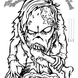 Halloween Coloring Pages Free Printable Scary Home Popular