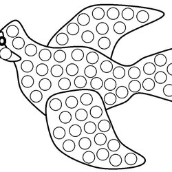 Outstanding Sunshine Dot Marker Coloring Page Free Printable Pages For Kids Bird