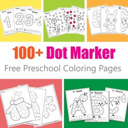 Great Free Dot Marker Coloring Pages Preschool