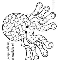 Spiffing Free Dot Marker Dauber Coloring Pages