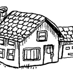 Sublime House Coloring Pages To Download And Print For Free Kids Outline School Drawing Simple Clip Line