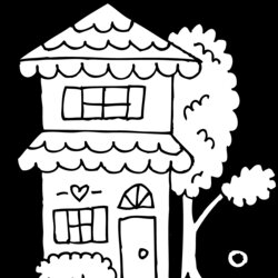High Quality Free Printable Coloring Pages Of Houses Transparent Cute House Page