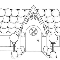 Marvelous Printable Gingerbread House Coloring Pages Home