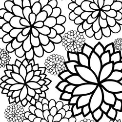 Superb Flower Coloring Pages For Adults Printable