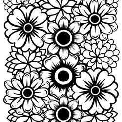Tremendous Large Flowers Coloring Pages Home