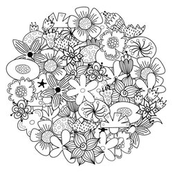 High Quality Beautiful Flower Coloring Pages Home Design Ideas Adults Homemade Gifts Made Easy Intricate