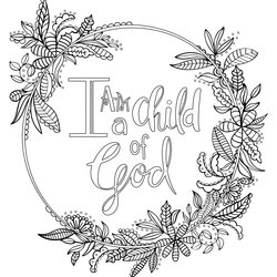 Superior Free Coloring Page Am Child Of God Christian Verse Isabella Eliot Scripture Boys Text