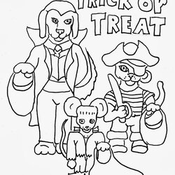 Very Good Coloring Pages For Kids By Mr Free Trick Or Treat Page Printable Sheets Library Popular Animals