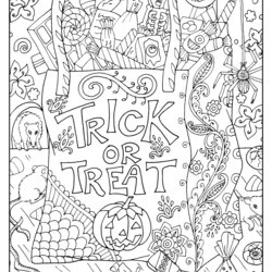 Swell Free Printable Trick Or Treat Coloring Pages Tweet Email