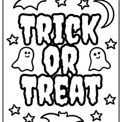 Sublime Trick Or Treat Coloring Pages