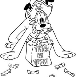Supreme Free Printable Trick Or Treat Coloring Pages Pluto